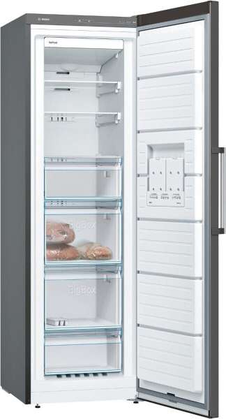 BOSCH GSN36VXEP Serie 4 Freistehender Gefrierschrank 186 x 60 cm Edelstahl schwarz